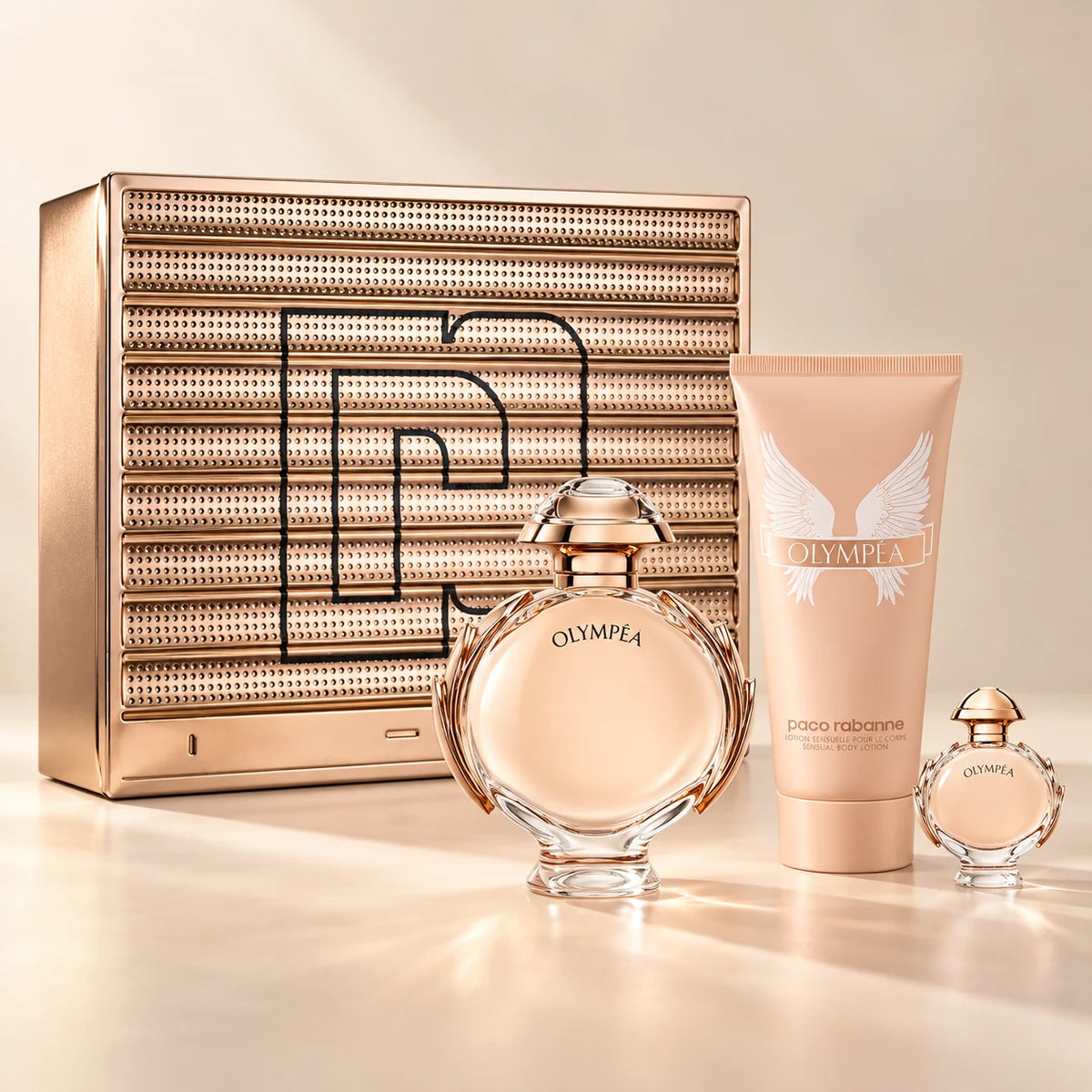 Olympea 3-Piece Set for Women by Paco Rabanne — generated studio image of set contents