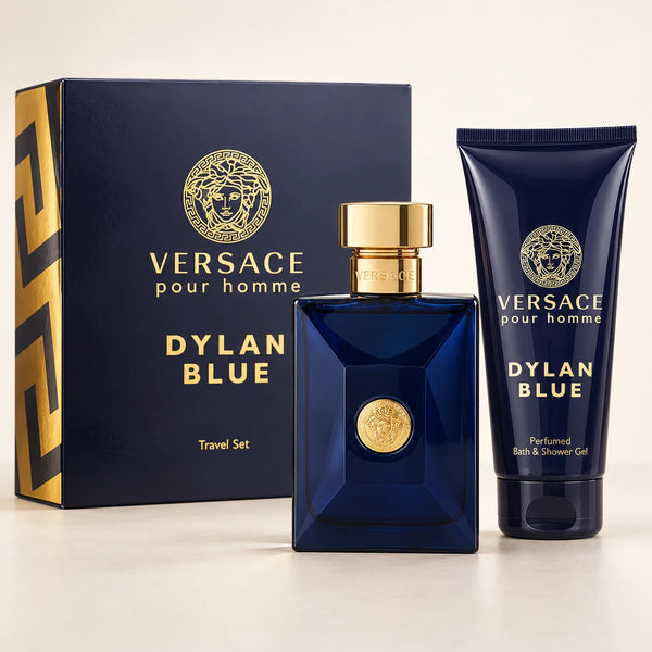 Dylan Blue 2-Piece Set for Men by Versace — generated studio image of set contents