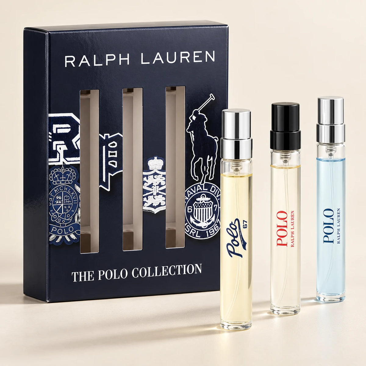 3-Piece Mini Set for Men by Ralph Lauren — generated studio image of set contents