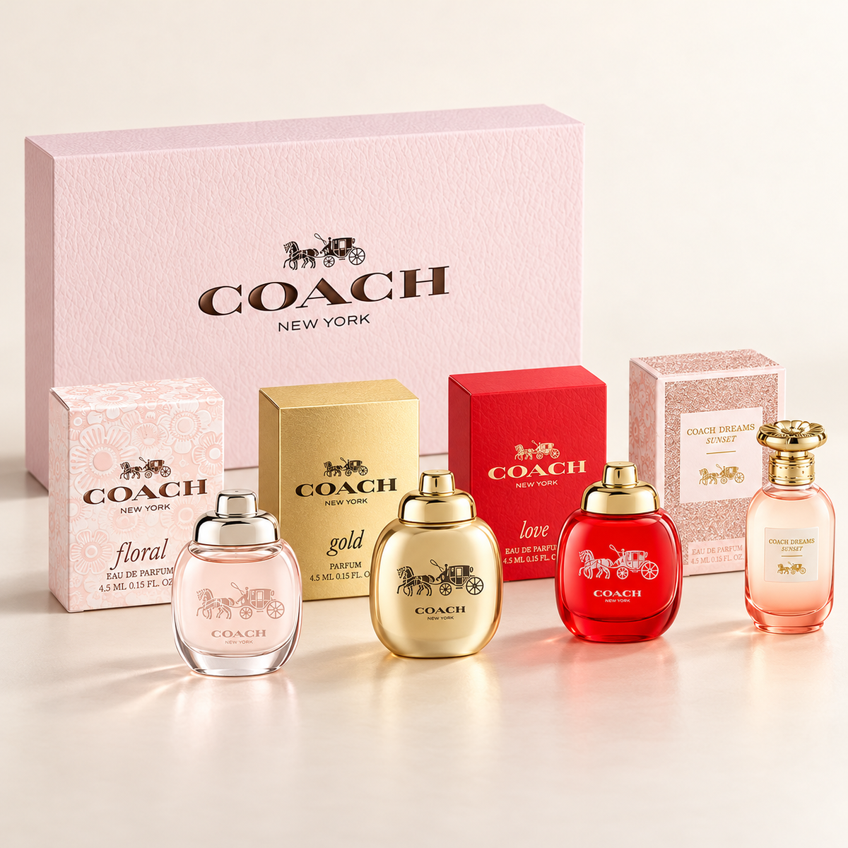 4-Piece Variety Set for Women by Coach — generated studio image of set contents