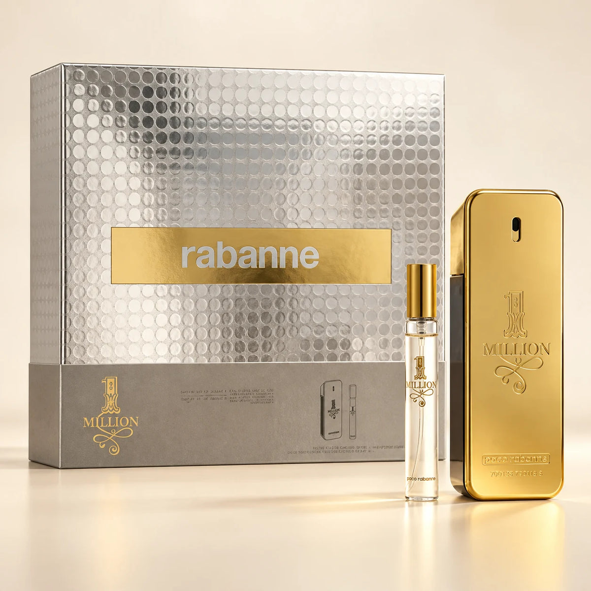 One Million 2-Piece Set for Men by Paco Rabanne — generated studio image of set contents