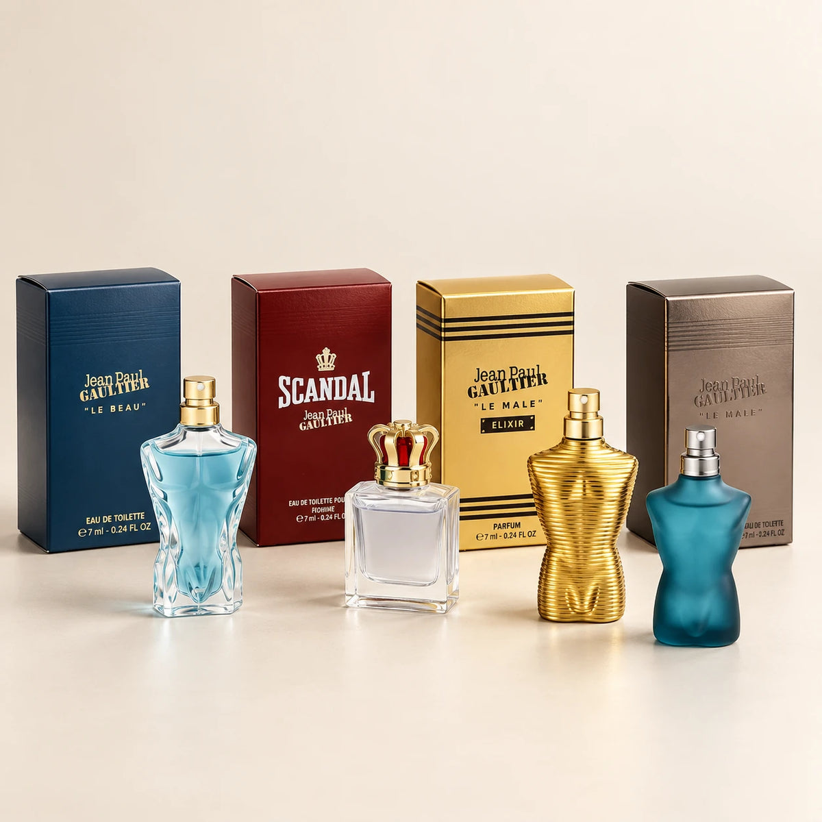 Masculine Mini Set by Jean Paul Gaultier — generated studio image of set contents
