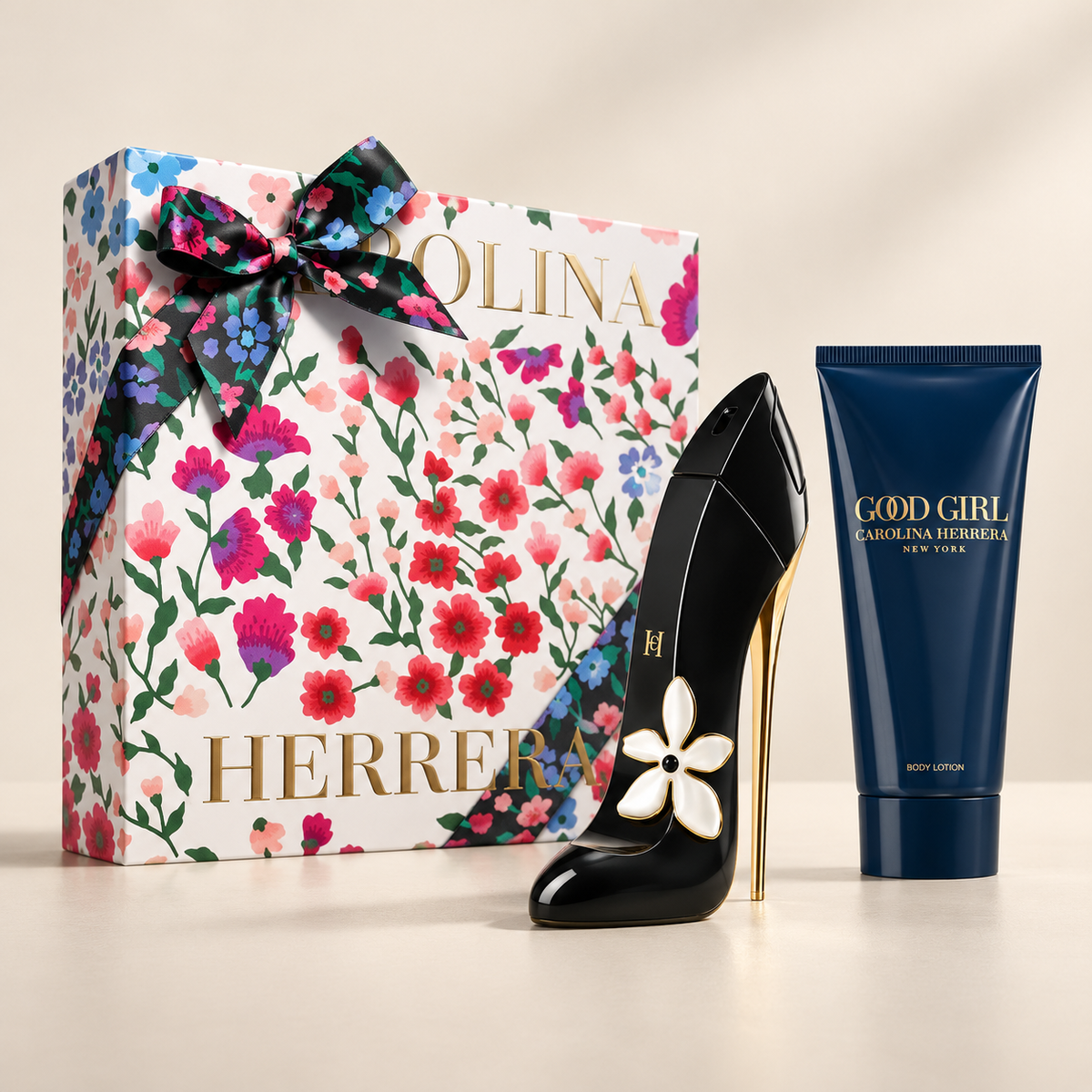 Good Girl Jasmine Absolute 2-Piece Set by Carolina Herrera — generated studio image of set contents